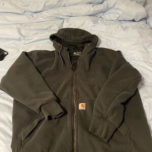 Carhartt Men's black Hooded Jacket (rain defender)
